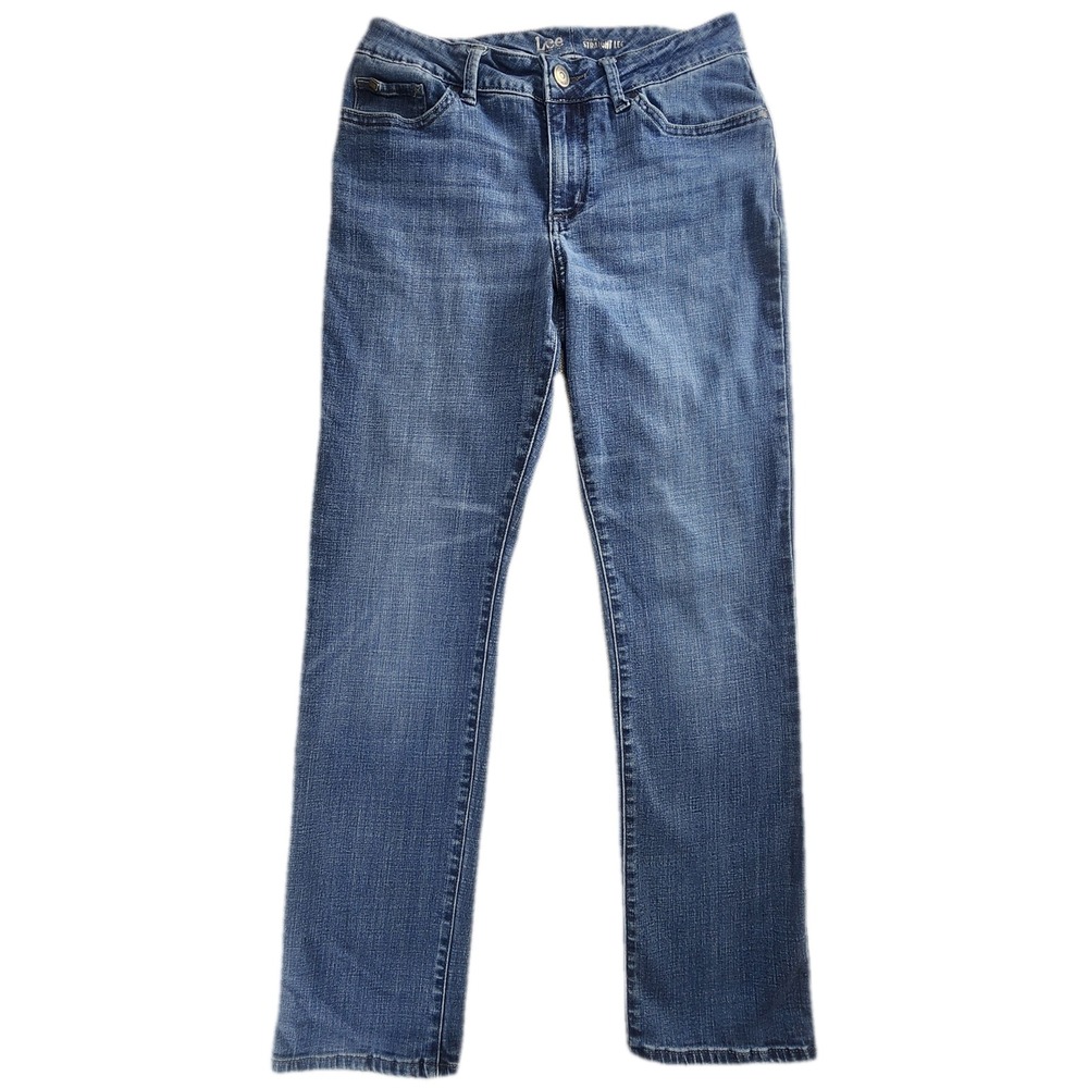 Lee Platinum Womens Straight Leg Jeans Size 6M Curvy Blue Denim Vintage Style